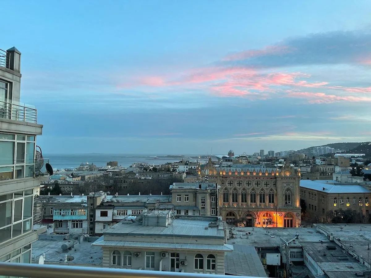 City & Sea View Modern Apartment In City Center Baku