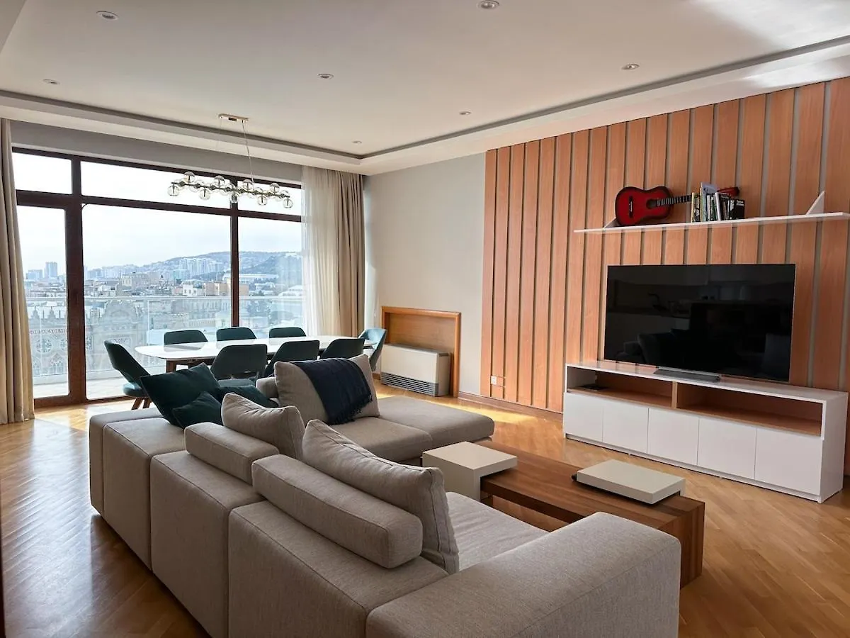 City & Sea View Modern Apartment In City Center Baku